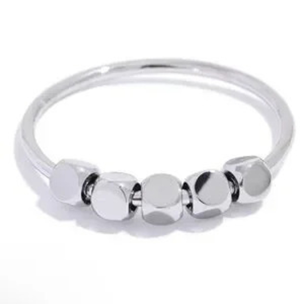 18K Gold Plated Beaded Delicate Ring size 7, 8